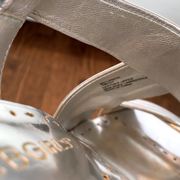 BCBGirls Silver Strappy Slingbacks - Picture 5 of 5